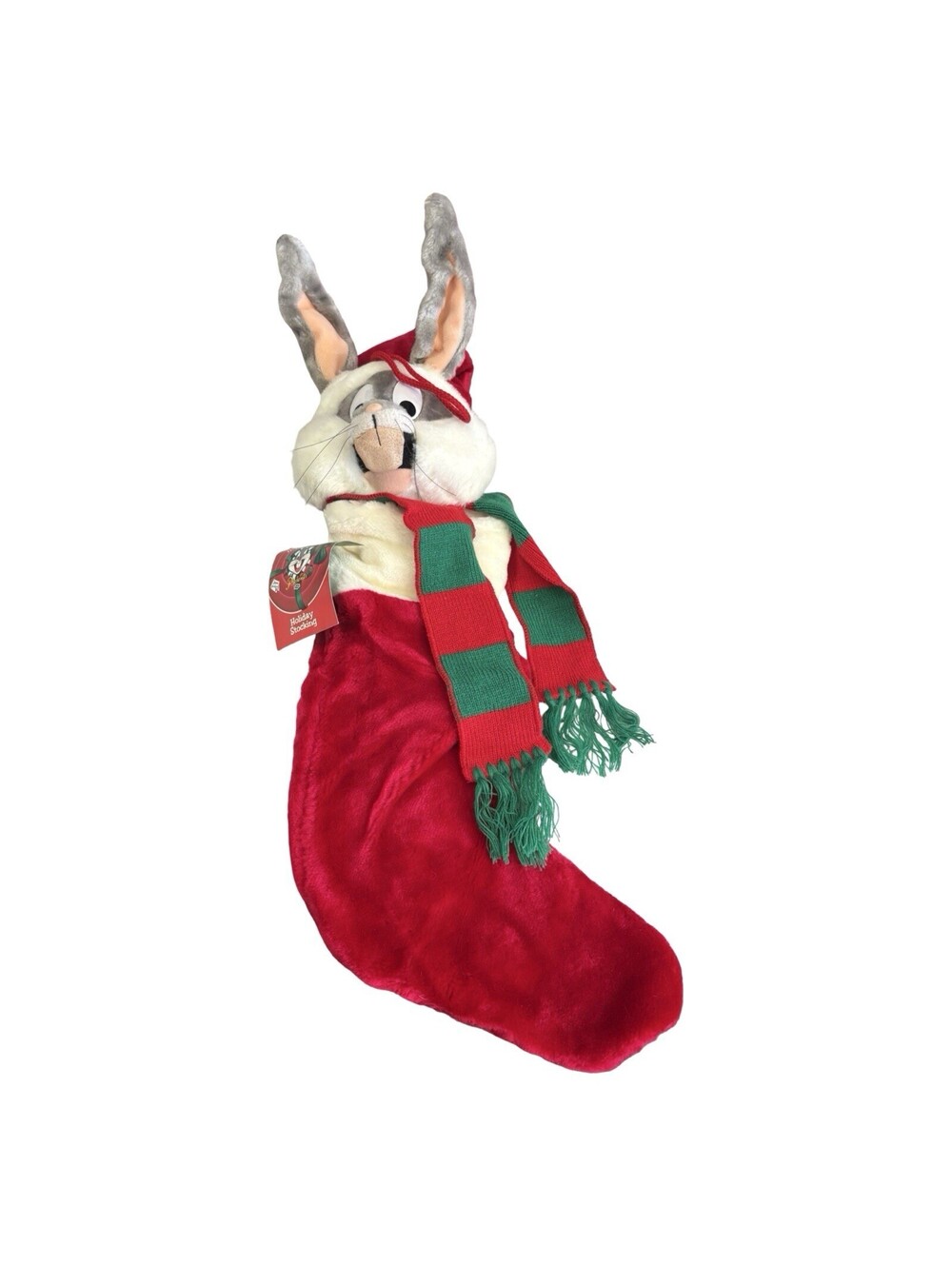Vintage 1998 Bugs Bunny Looney Tunes Warner Bros Christmas Stocking
